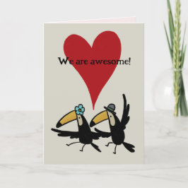 Cartão De Agradecimento St. Valentine’s Day card: Awesome Two Toucans
