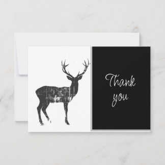 Cartão De Agradecimento Stag Deer Silhouette Animal Nature Thank you