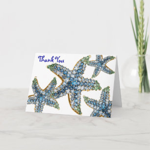 Cartão De Agradecimento Starfish Jewelry Thank You (editable) Blank Note
