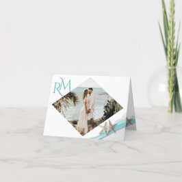 Cartão De Agradecimento Starfish Ribbon Diamond com foto