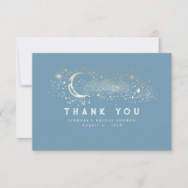 Cartão De Agradecimento Starnight Crescent Moon Small Obrigado