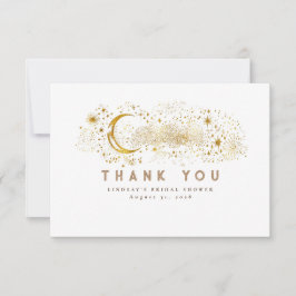 Cartão De Agradecimento Starnight Crescent Moon Small Obrigado