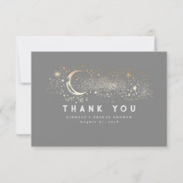Cartão De Agradecimento Starnight Crescent Moon Small Obrigado