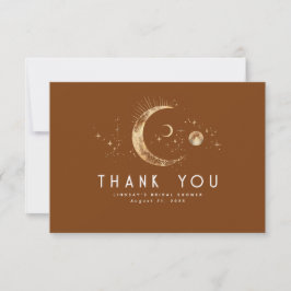 Cartão De Agradecimento Starry Night Crescent Moon Celestial Obrigado
