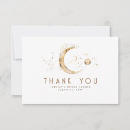 Cartão De Agradecimento Starry Night Crescent Moon Celestial Obrigado