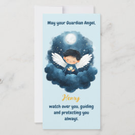 Cartão De Agradecimento Starry Night Guardian Angel Art