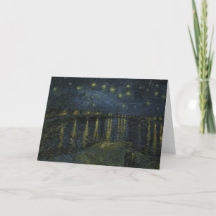 Cartão De Agradecimento Starry Night Over the Rhône, pintura a óleo Van Go