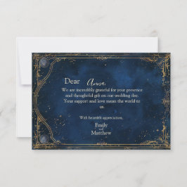 Cartão De Agradecimento Starry Night Romance Wedding