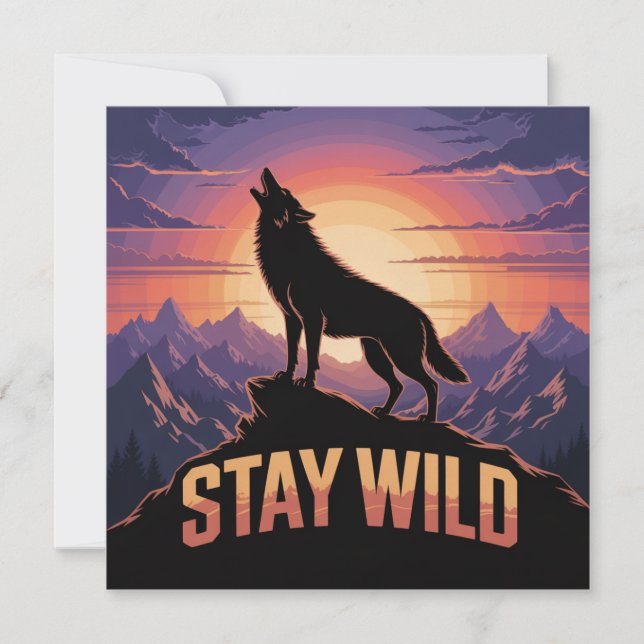 Cartão De Agradecimento Stay Wild (Frente)