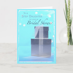 Cartão De Agradecimento Step Daughter, Bridal Shower Gifts, Light Blue