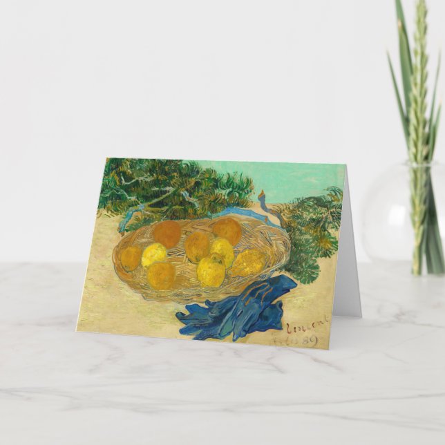 Cartão De Agradecimento Still Life of Oranges and Lemons Greeting Card (Frente)