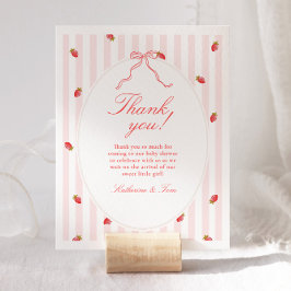 Cartão De Agradecimento Strawberry Baby Shower Thank You Card