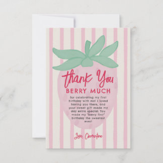 Cartão De Agradecimento Strawberry Thank you Berry Much Thank You Card