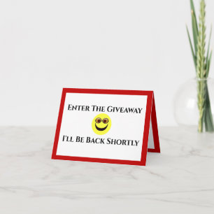 Cartão De Agradecimento Streaming ao vivo estarei de volta em breve