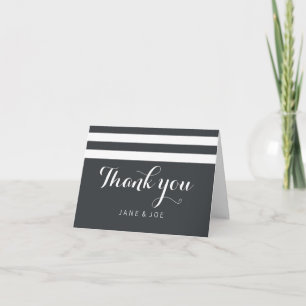 Cartão De Agradecimento Striped thank you card