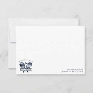 Cartão De Agradecimento Sua Equipe de Tênis de Nome de Clube Personalizada