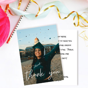 Cartão De Agradecimento Sua Graduação De Fotos Que Obrigado White V2