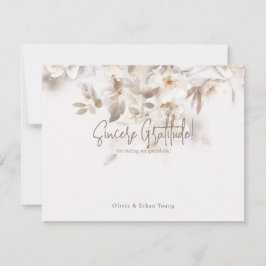 Cartão De Agradecimento Suave Queda Deixa Obrigado