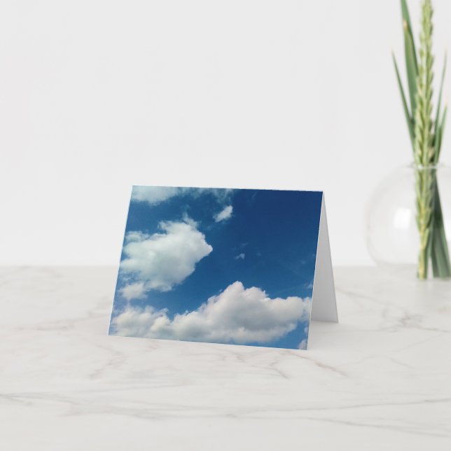 Cartão De Agradecimento Suavidade às nuvens (Frente)