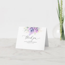 Cartão De Agradecimento Succulents Greenery Elegant Boho Casamento Obrigad