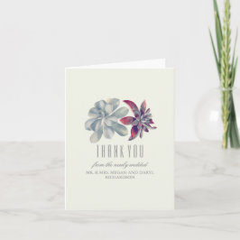 Cartão De Agradecimento Succulents que Wedding o obrigado você