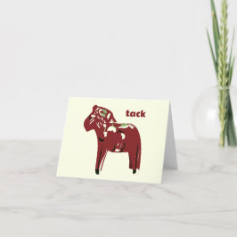 Cartão De Agradecimento sueco Dala Horse Obrigado