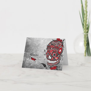 Cartão De Agradecimento Sugar Skull Gracias Notecard