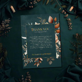 Cartão De Agradecimento Summer Forest Witch Teal Thank You Card