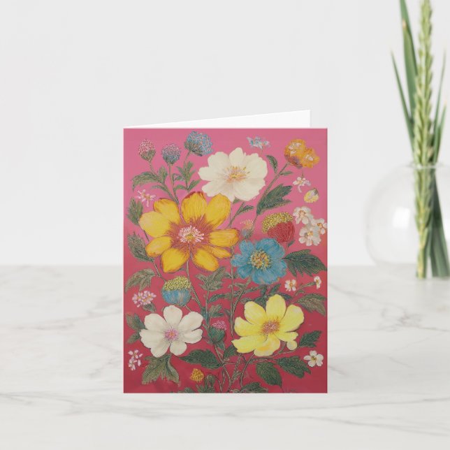 Cartão De Agradecimento Summer In Bloom Stationery (Frente)