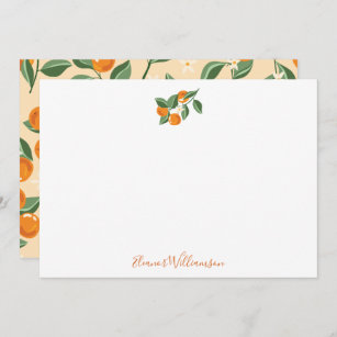 Cartão De Agradecimento Summer Vintage Orange Boho Nature Personalizado