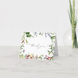 Cartão De Agradecimento Summer Wildflower Obrigado