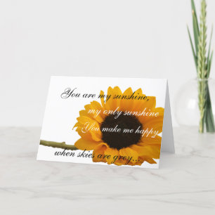 Cartão De Agradecimento Sunflower You Are My Sunshine Card