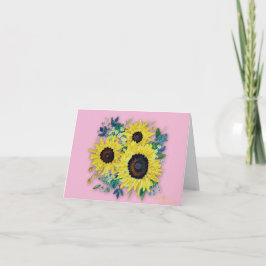 Cartão De Agradecimento "Sunny Day" Thank-you Card Pink 