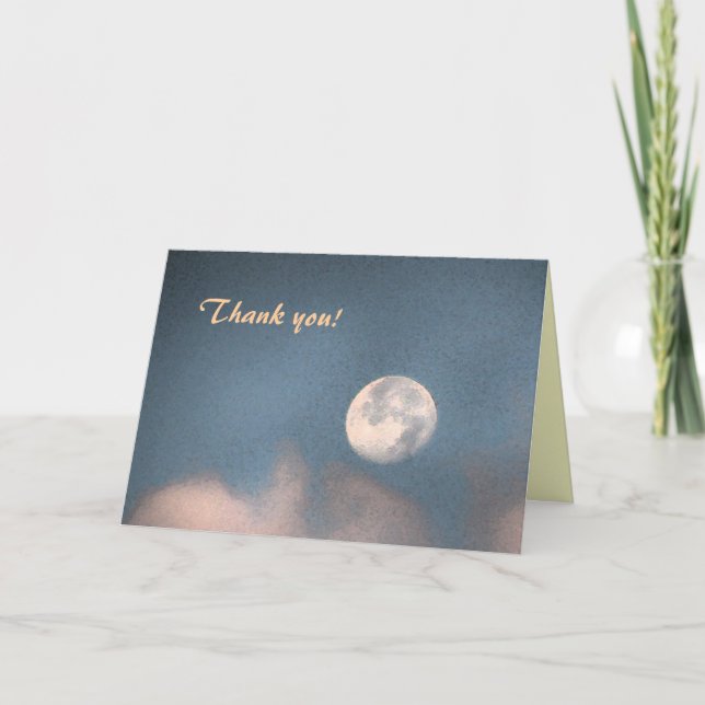 Cartão De Agradecimento Sunrise Moon Obrigado (Frente)