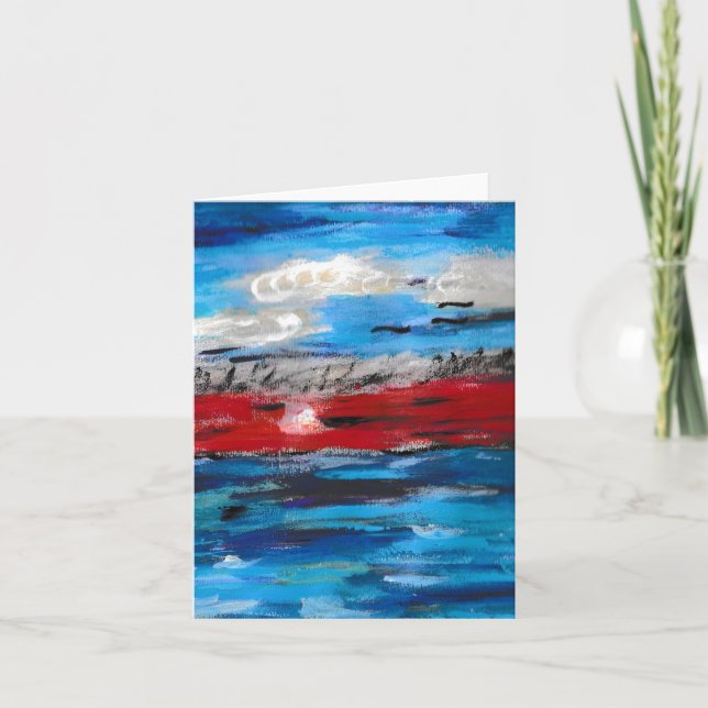 Cartão De Agradecimento Sunset (Frente)