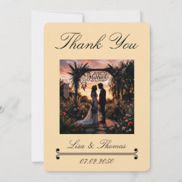 Cartão De Agradecimento Sunset Hues Nomadic Boho