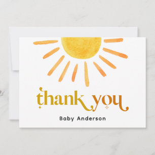 Cartão de Agradecimento Sunshine