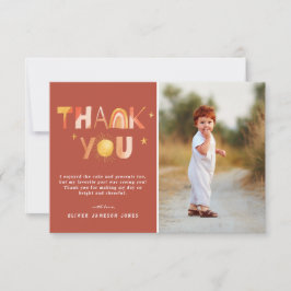 Cartão De Agradecimento Sunshine Boho Rainbow | Foto Obrigado