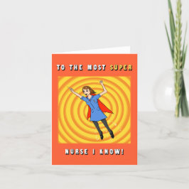 Cartão De Agradecimento Super Enfermeira Obrigado/Cartão de Aniversário