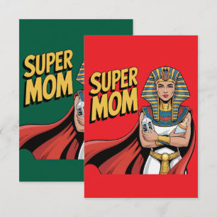 Cartão De Agradecimento Super Mãe Rainha Egípcia Dia das Mães
