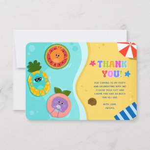 Cartão De Agradecimento Super Simples Bumble Numbs Aniversário de Verão