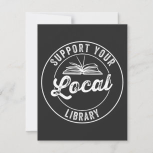 Cartão De Agradecimento suporte a sua biblioteca localYY Square Sticker T-