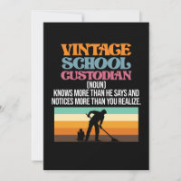 Suporte a zelador de custódia escolar Vintage