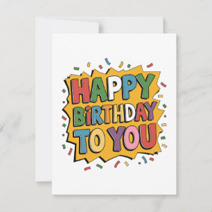 Cartão De Agradecimento Surpresa de Histórias Feliz Aniversário