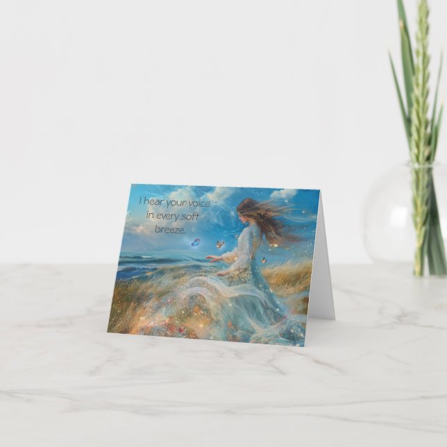 Cartão De Agradecimento Sussurros na placa de brisa (Frente)