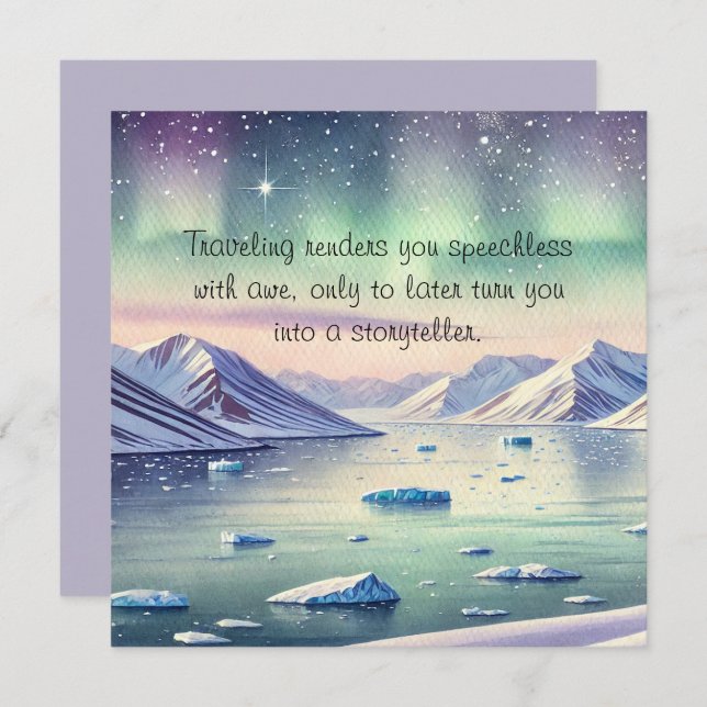 Cartão De Agradecimento Svalbard, Noruega e Cotação (Frente/Verso)