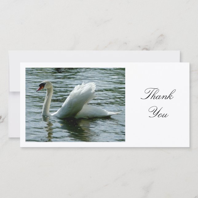 Cartão De Agradecimento Swan - Obrigado (Frente)