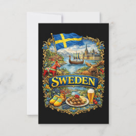 Cartão De Agradecimento Sweden