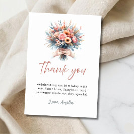 Cartão De Agradecimento Sweet 16 Birthday Thank You Floral Card