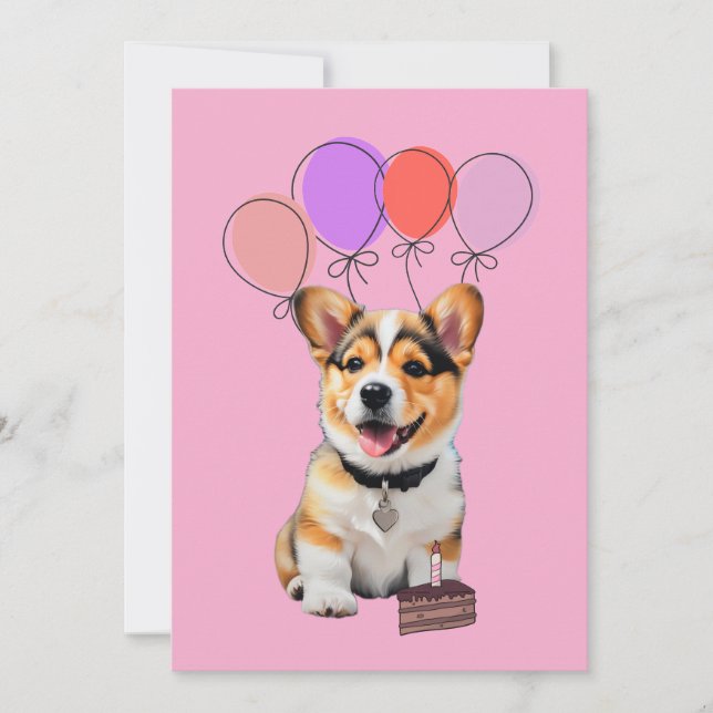 Cartão De Agradecimento Sweet Appreciation Adorable Fun Corgi Birthday  (Frente)